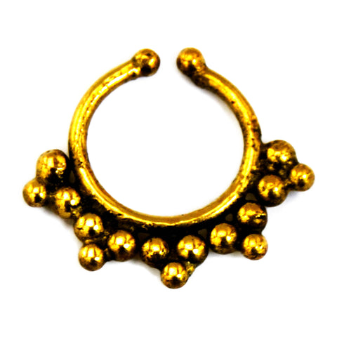 Gold indian faux nose ring
