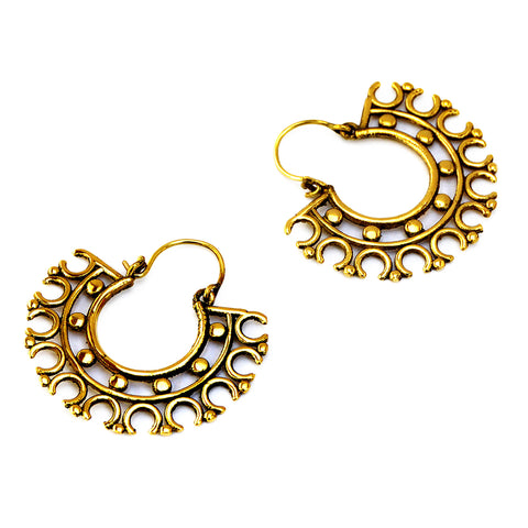 Indian brass hoop earrings