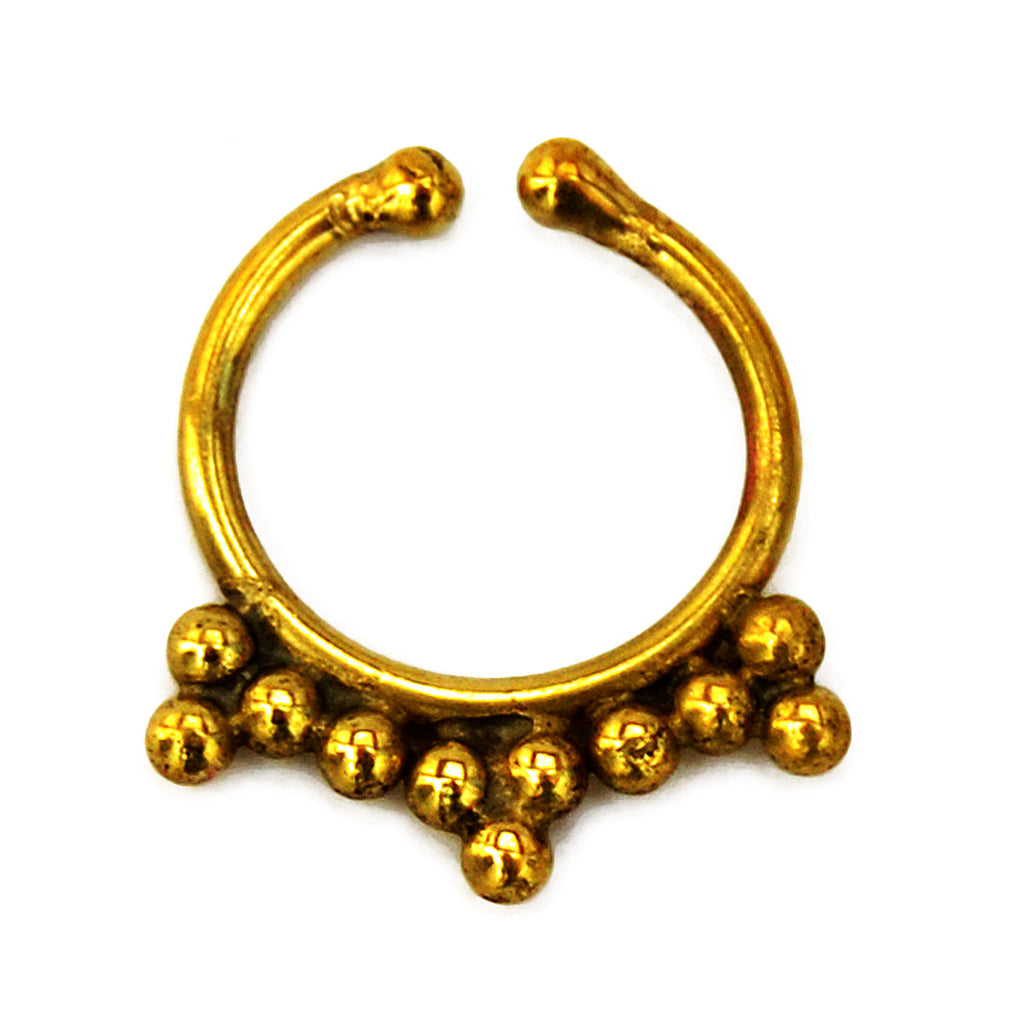 Gold indian faux nose piercing