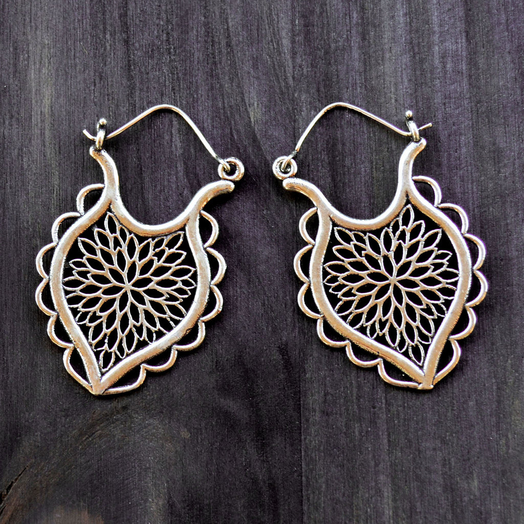 Vintage lotus earrings