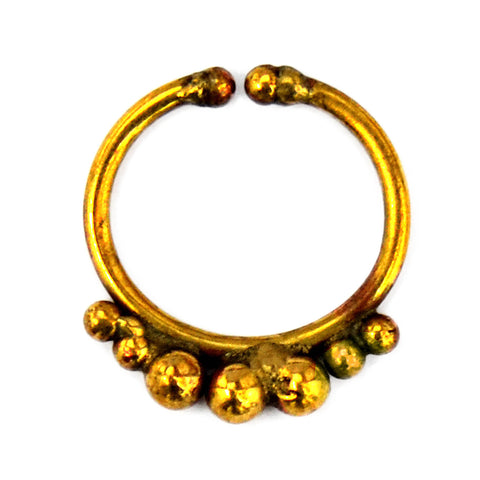 Brass indian faux septum ring