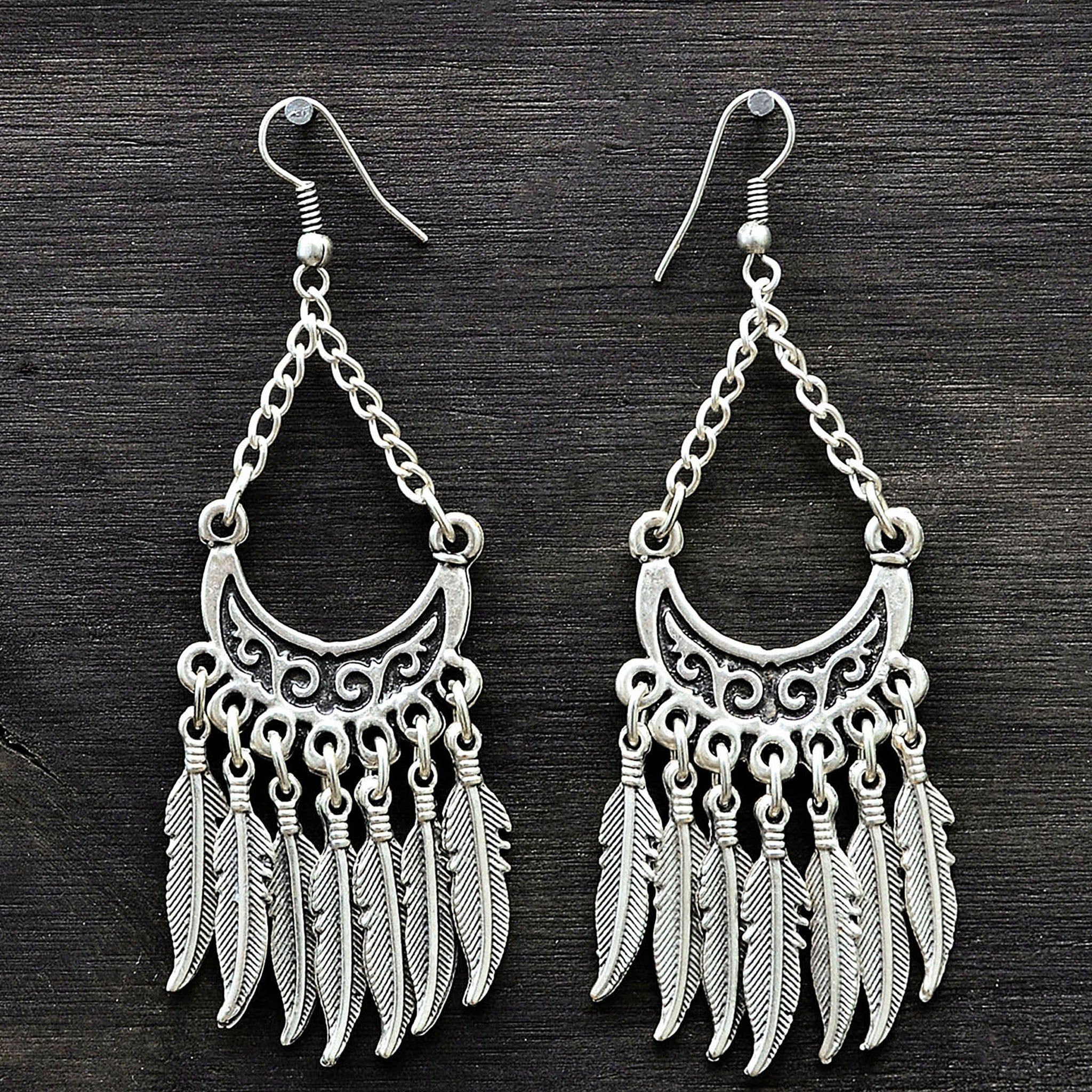 Hill tribe silver earrings