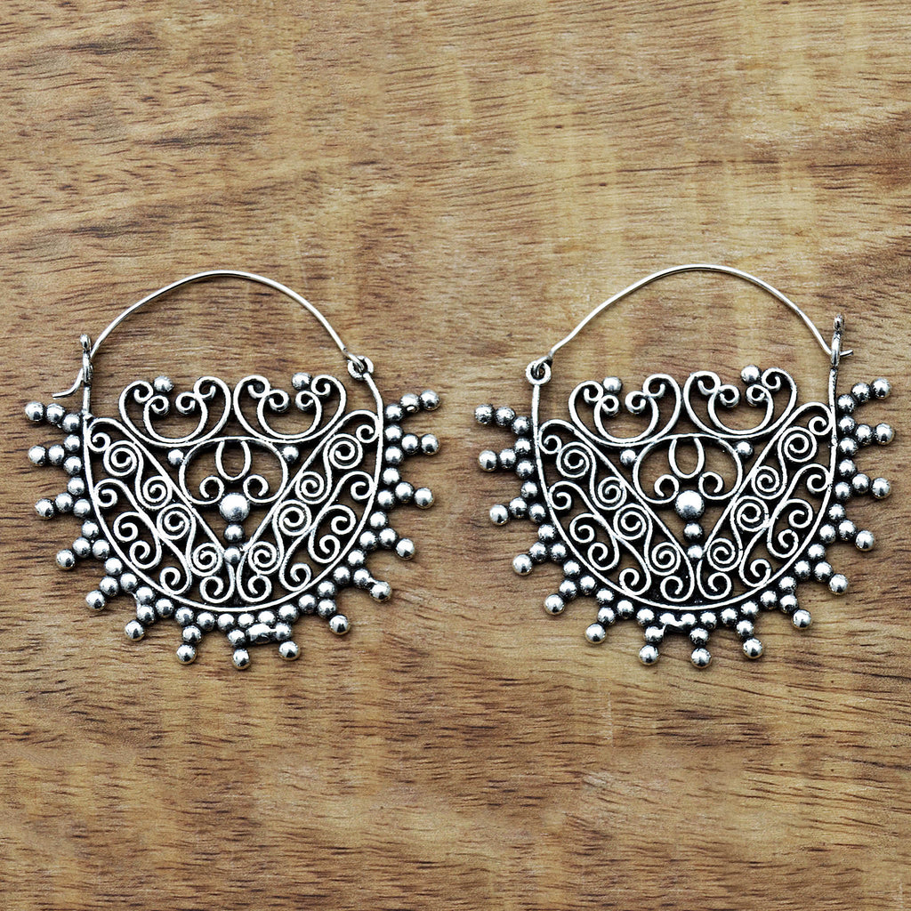 Silver rajasthani earrings