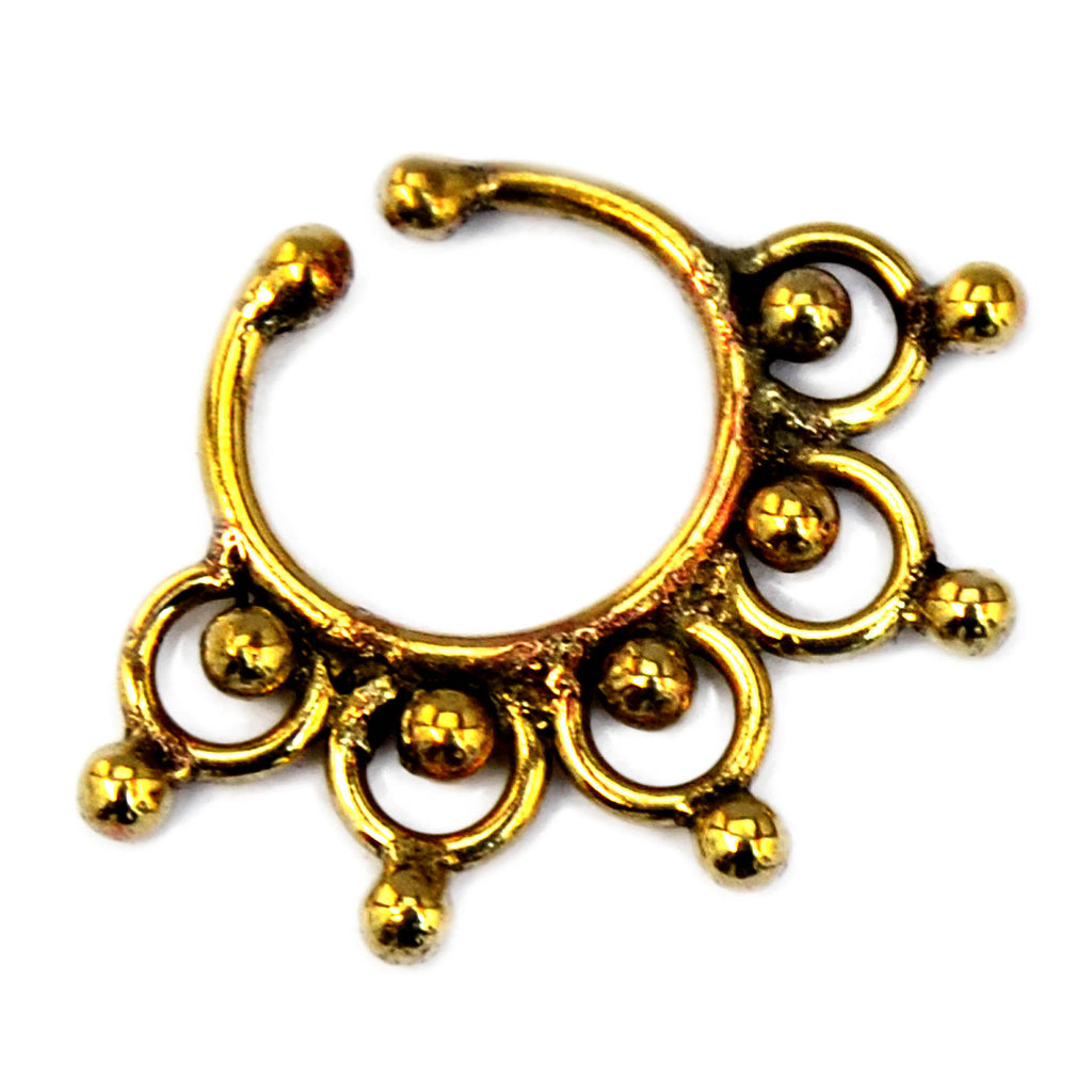 Ethnic gold indian nose ring