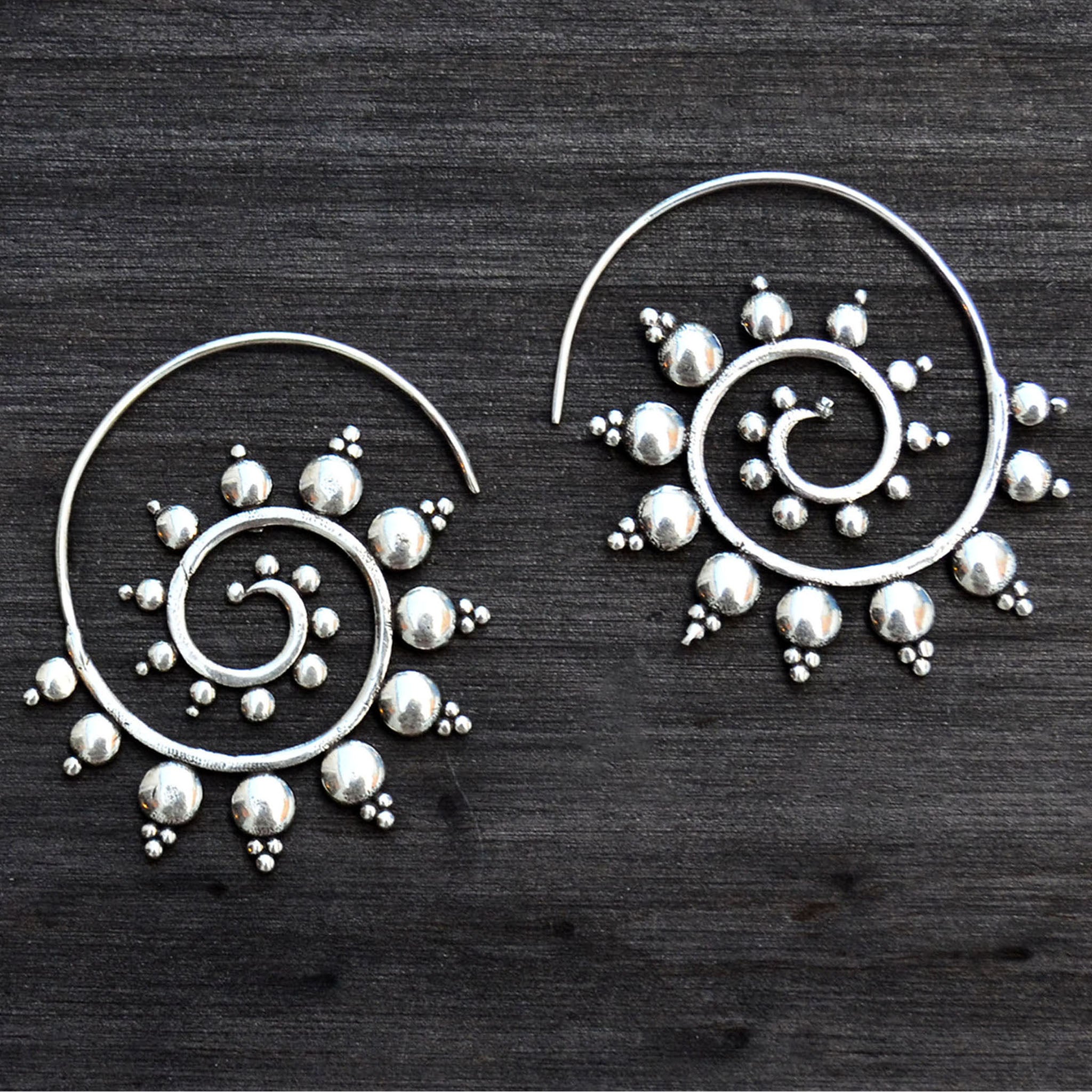 Spiral banjara earrings