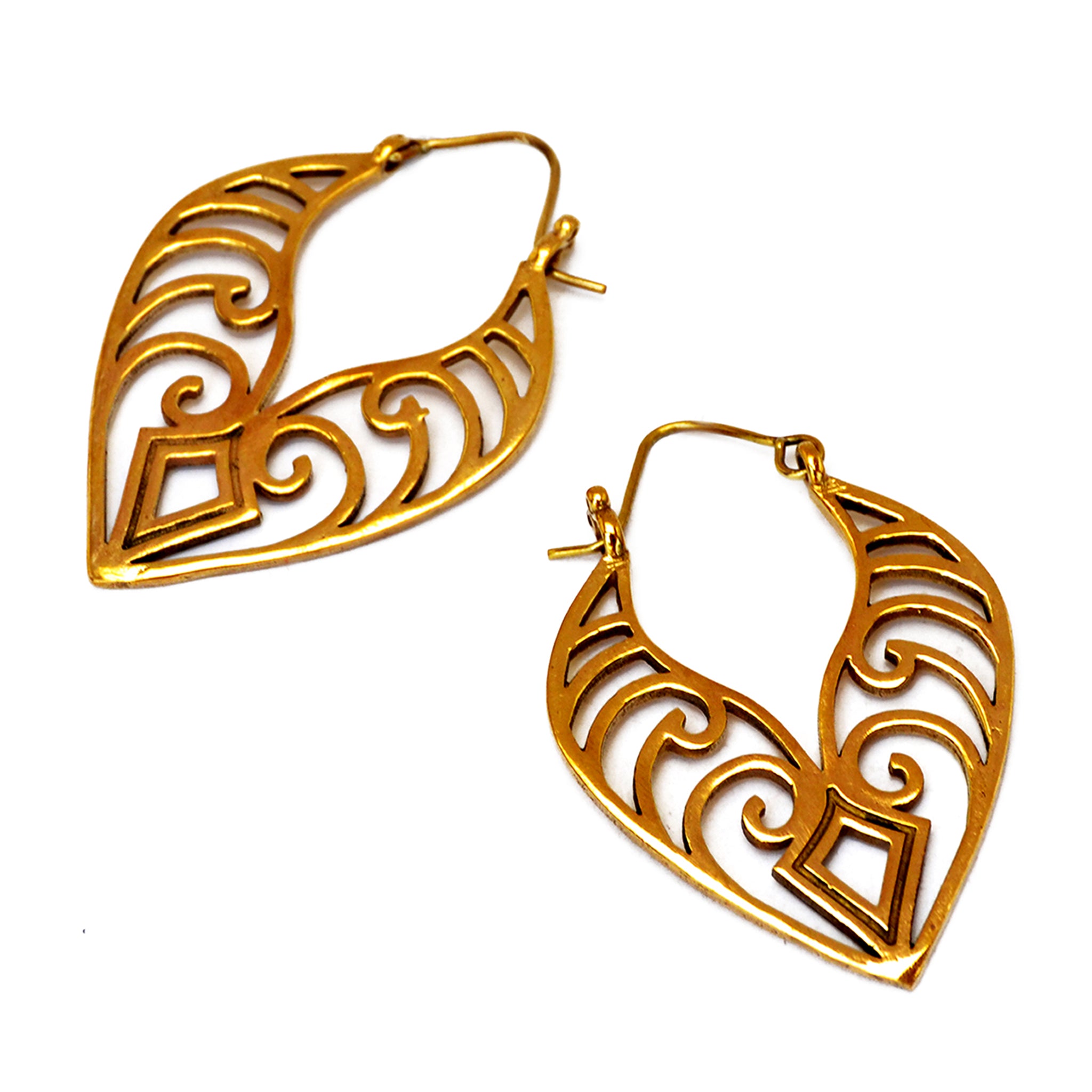 Maori leaf earrings